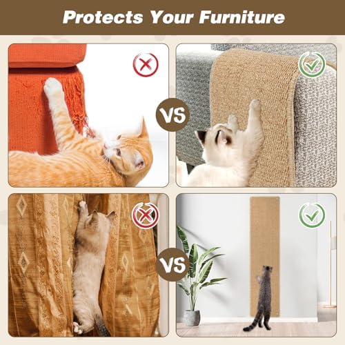 FHTONGE 71x15.8" Thickened Cat Wall Climbing Carpet - Image 3
