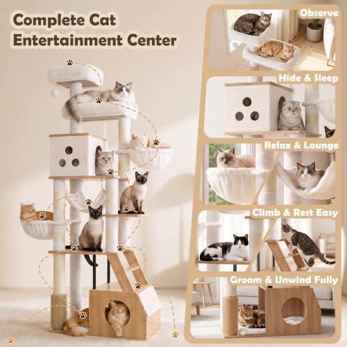 Heybly Wooden Cat Tree - Image 2