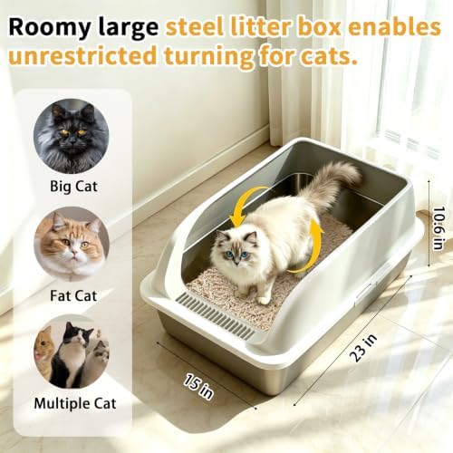 Stainless Steel Cat Litter Box 2 Pack - Image 3