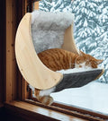 HAPYKITYS Cat Window Perch, Plywood Moon Bed by HAPYKITYS