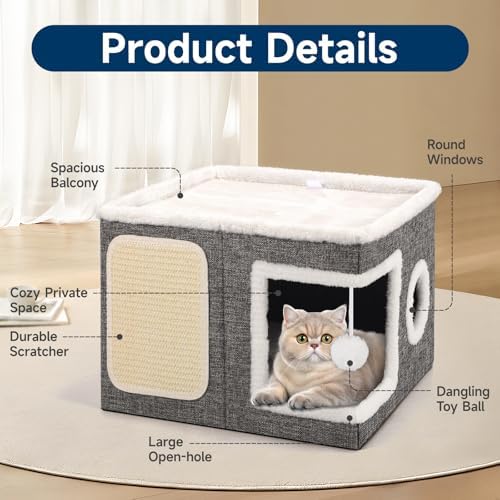 Shikha Cat House Bed for Indoor Cats - Image 3