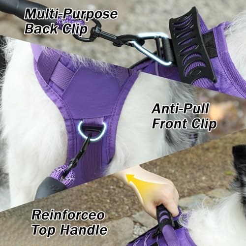 No Pull Tactical Dog Harness Small Sized Dog, Service Dog Vest - Image 4