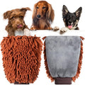 Teenyyou 2 Pcs Dog Towel Chenille Microfiber Pet Grooming Gloves by Teenyyou