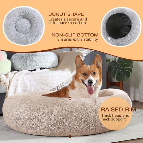JOLLYVOGUE Dog & Cat Bed, Calming Anti-Anxiety Pet Bed - Image 5