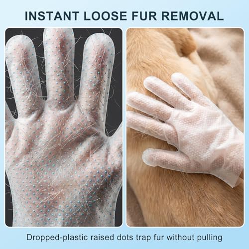 4-in-1 Pet Grooming Glove Wipes – Deshedding, Massage & Coat Care – Removes - Image 4