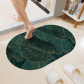 The Leaves Super Absorbent Quick-Drying Bathroom Mat Rug, Rubber Non-Slip by ZHUZHISHAN