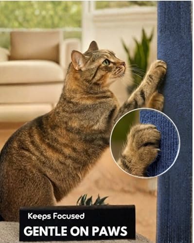 Corner & Wall Cat Scratch Mat, Self-Adhesive Trimmable Cat Scratcher, Wall - Image 2
