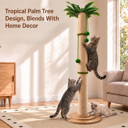 63in Tall Cat Scratching Post for Indoor Cats Large Adult - Image 2
