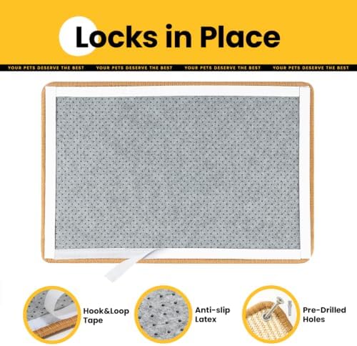 Conlun Cat Wall Scratcher, Dual Mount Sisal Scratching Mat - Image 5