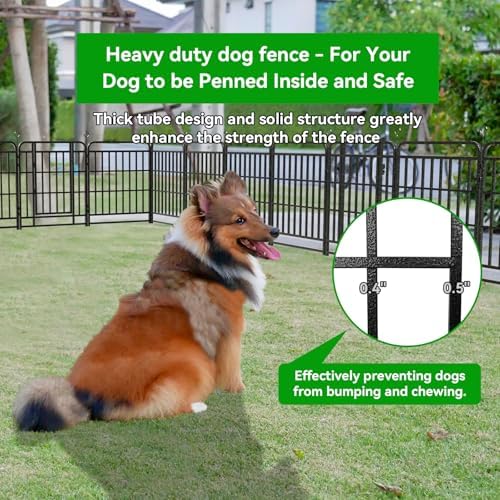 Kfvigoho Heavy Duty Dog Fence Outdoor 8 Steel Panels 32" Height - Image 5