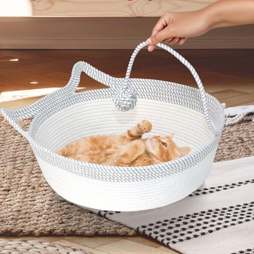 Cat Bed, Cotton Rope Instinct Basket - Image 6
