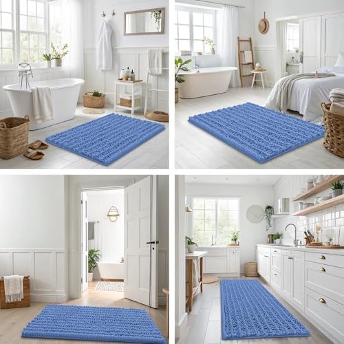 Smiry Bathroom Rugs 30X20, Extra Soft Rubber Backing Chenille Bath Mats - Image 7