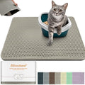 Cat Litter Mat 31"x24", Double Layer EVA litterbox Mat Beige by BLISSSTORM