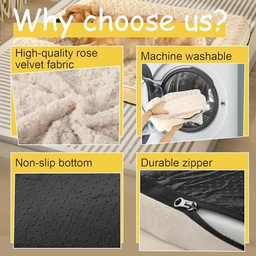 Orthopedic Dog Bed Medium Size Dog, Washable Dog Bed, Dog Couch Bed - Image 4