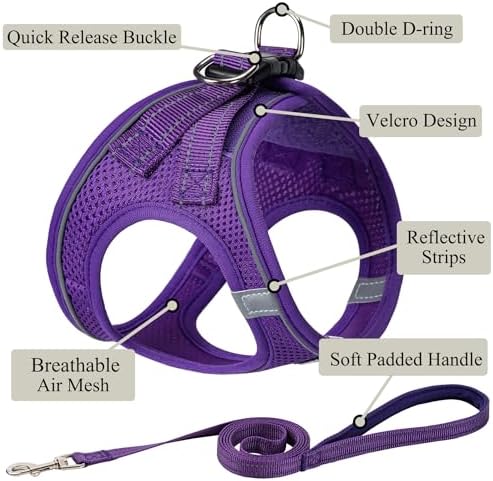 Dog Harness with Leash Set, Step-in Adjustable Puppy Pet Vest - Image 2