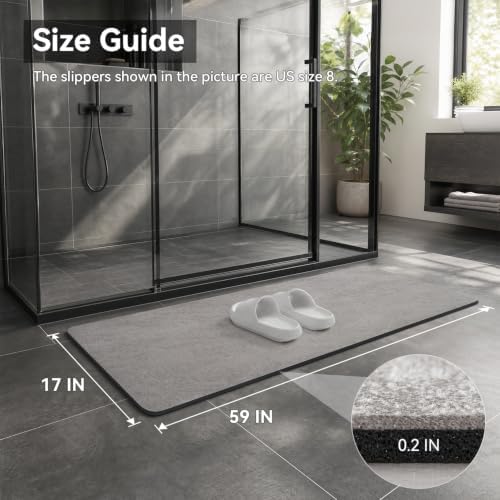 MontVoo -Bath Mat Rug-Rubber Backing Non Slip Quick Dry Absorbent Thin Bathroom - Image 2