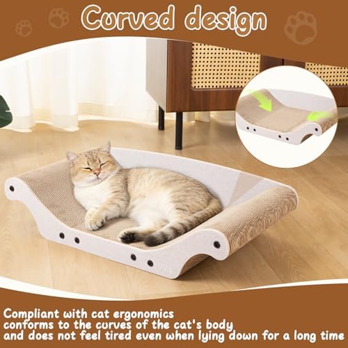 Cat Scratcher Bed 25" Large Cardboard Cat Scratcher Couch - Image 2