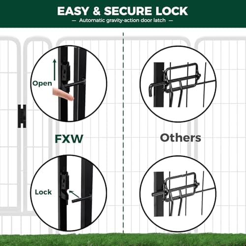 FXW Rollick Dog Playpen with Fence-to-Wall Anchors, 8 Panels - Image 6