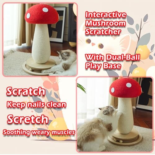 Whimsical Mushroom Cat Scratcher - Image 6