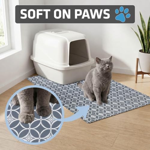 Drymate Cat Litter Box Mat, Litter Trapping Mat, Indigo Grey, 29x36 XL - Image 4