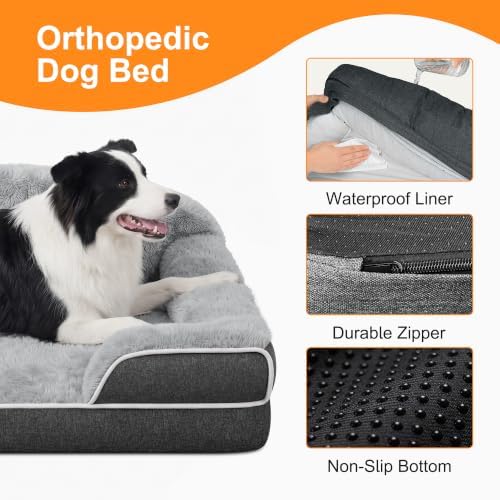 Extra Large Orthopedic Dog Bed, XXXL Washable Pet Couch Bed - Image 6