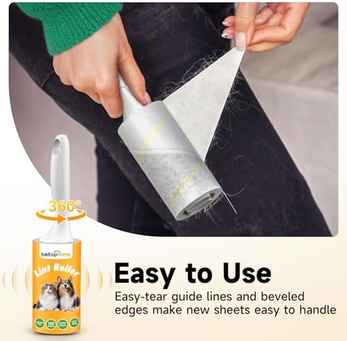 Extra Sticky Lint Roller for Pet Hair, 800 Sheets, 4 Handles - Image 3