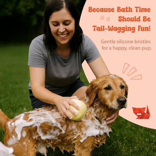 HamInWay Dog Bath Brush, 2-in-1 Dog Brush - Image 3