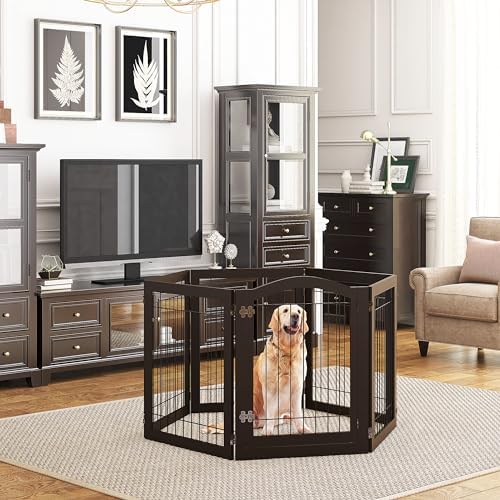 PAWLAND Dog Gate Indoor with Door, Freestanding - Image 3