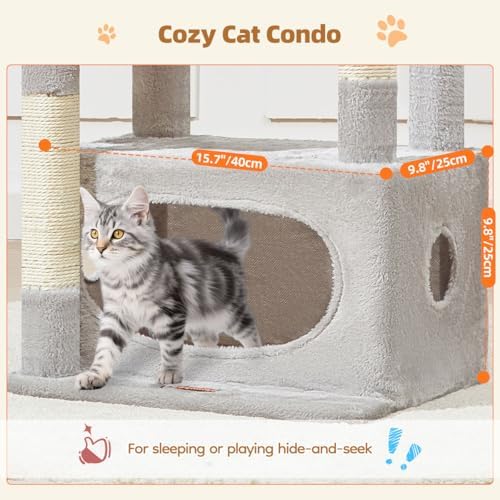 Taoqimiao Cat Tree, 38.5In Cat Tower - Image 3