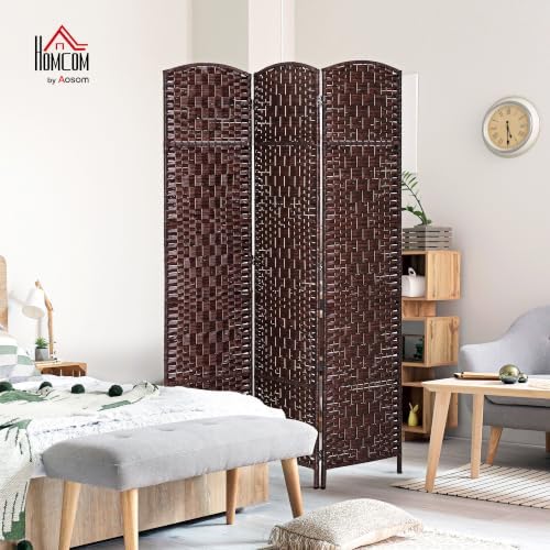 HOMCOM Room Divider 3-Panel, 6FT-Tall Folding Privacy Screen - Image 2