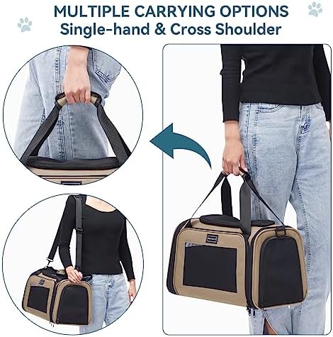 PETSFIT PET Carrier for Cat, Small Dogs, Dog Carrier Airline Approved, TSA - Image 6