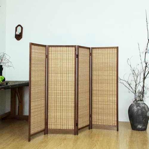 4 Panel Short Room Divider – 3.9 ft Tall Double-Side Folding Privacy Screen - Image 5