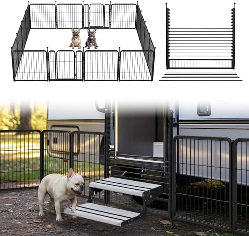 FXW Rollick Dog Playpen with RV Step Grid, 16 Panels by FXW