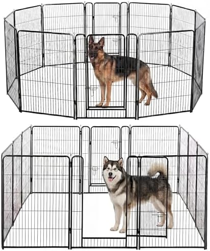 NEWBULIG Dog Playpen Indoor 40 Inch 12 Panels, Metal Outdoor Dog Fence Pen by NEWBULIG