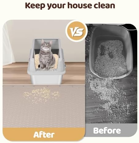 Silicone Cat Litter Mat for Litter Box 57”x40” Large Cat Mat - Image 4