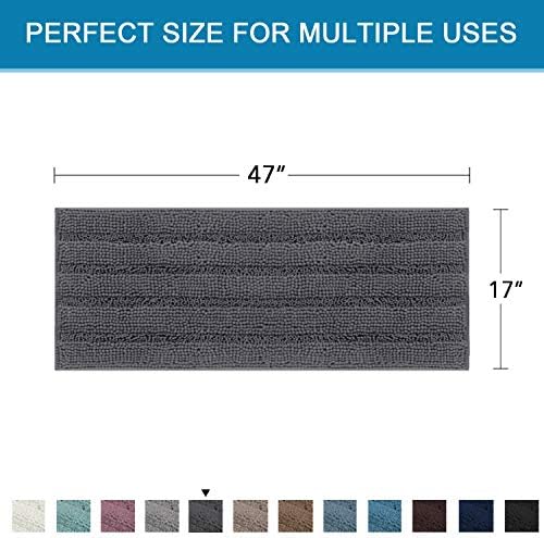 H.VERSAILTEX Bath Rugs for Bathroom Non Slip Bath Mats Extra Thick Chenille - Image 2
