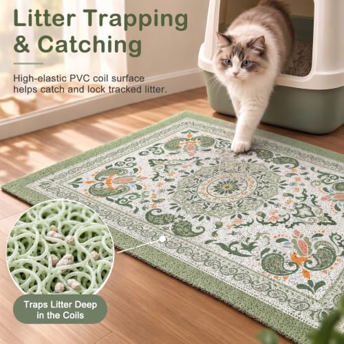 Unicorn Catcher 33"x22" Cat Litter Mat Non-Slip Washable Litter Box Mat - Image 2