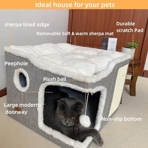 Cat House Bed for Indoor Cats - Image 3