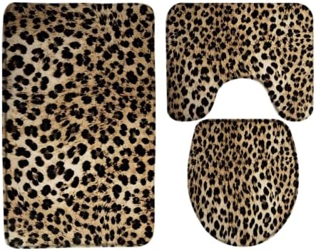 Leopard Print Bath Mat Cheetah Wild Safari Skin Powerful Animal Big Cat by AEMBEE