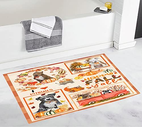 Doggie of the Day Happy Fall Y'all Pumpkin Pitbull Dogs Bath Mat- Anti-Slip Pet by DoggieoftheDay