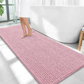 OLANLY Thick Chenille Bathroom Runner Rugs Mats 59x24, Dusty Rose by OLANLY