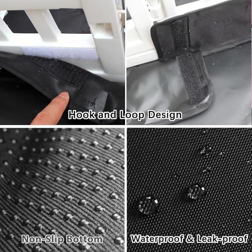 Dog Playpen Bottom Pad Fits for 36 Inch 4 Panels Exercise Pet Playpen, Dog - Image 3
