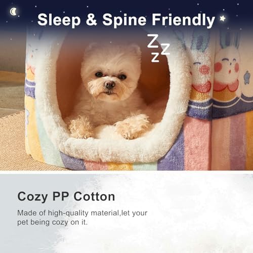 Cute Small Dog House Indoor, Foldable House Kennel Bed Mat - Image 3