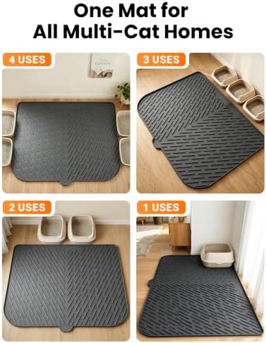 Cat Litter Mat, Silicone Waterproof Litter Trapping Mat - Image 5