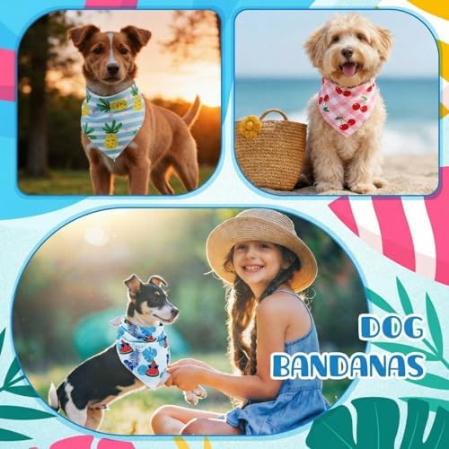 60 Pcs Dog Bandanas Summer Fruit Dog Bandanas Bulk Adjustable Pet Bibs Triangle Scarf Cat Costume for Small to Large Pet (Fruit Pattern, Medium) - Image 4