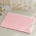 TYUU Waffle Bath Mat, Small Cute Bathroom Rug, 24x16 Light Peachy Pink by TYUU
