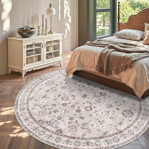 Round Area Rugs Washable Small Round Rug 3ft Circle Entryway Rugs Door Mat - Image 3