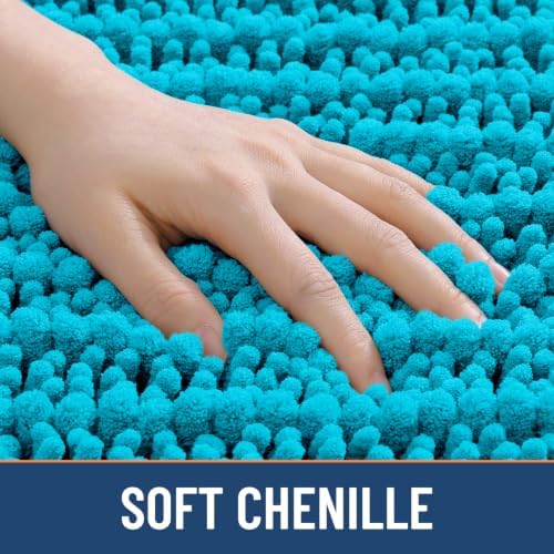 Smiry Bathroom Rugs 30X20, Extra Soft Rubber Backing Chenille Bath Mats - Image 4