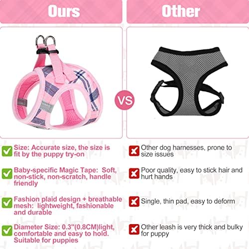 BEAUTYZOO Small Dog Harness and Leash Set, Step in No Choke No Pull Soft Mesh - Image 5