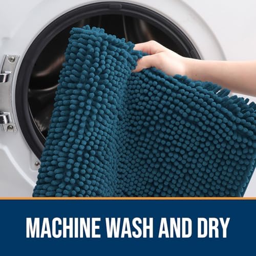 OLANLY Dog Door Mat for Muddy Paws 34x21, Super Absorbent Chenille Mud Mat - Image 5